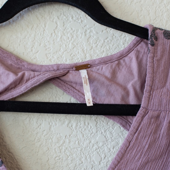 Free People Purple Austin Embroidered Floral Dress - Picture 5 of 6